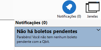 Tela de notificações