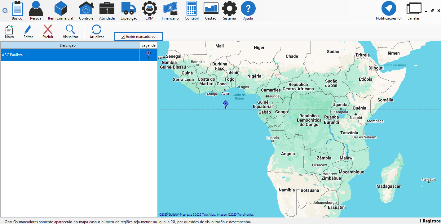 Visualização de Marcadores