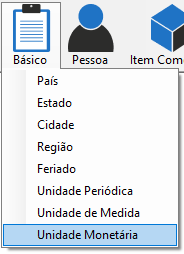 Cadastro unidade monetária
